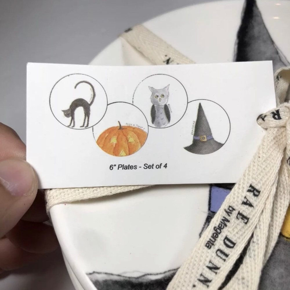 Rae Dunn Halloween 6” Serving plates